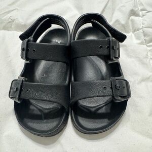 Black Double Strap Sandals